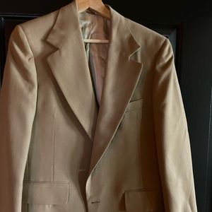 VINTAGE REDWOOD & ROSS 3 P.C. SUIT TAN 34X32